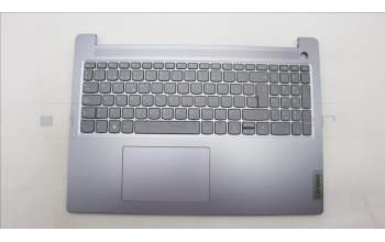 Lenovo 5CB1M45223 C-Cover with keyboard, Spanish, Arctic Grey, Backlight, Fingerprint, UK