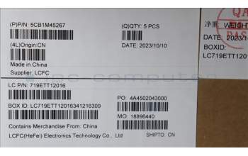 Lenovo 5CB1M45267 COVER UpperCaseASM_CZE/SLKL83ESFPBLAB