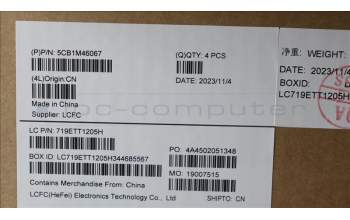 Lenovo 5CB1M46067 C-Cover with keyboard, Belgian, Arctic Grey, Non-Backlight, Fingerprint, UK