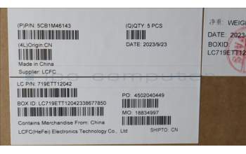 Lenovo 5CB1M46143 C-Cover with keyboard, Spanish, Abyss Blue, Non-Backlight, Non-Fingerprint, UK