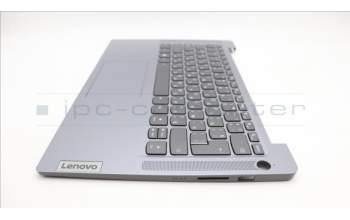 Lenovo 5CB1M46174 C-Cover with keyboard, Bulgarian, Arctic Grey, Fingerprint, UK