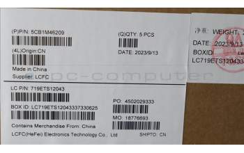 Lenovo 5CB1M46209 C-Cover with keyboard, US English Euro, Arctic Grey, Non-Fingerprint, US