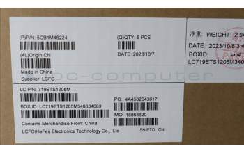 Lenovo 5CB1M46224 C-Cover with keyboard, Portuguese, Arctic Grey, Non-Fingerprint, UK