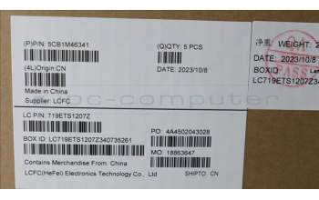 Lenovo 5CB1M46341 C-Cover with keyboard, German, Abyss Blue, Non-Fingerprint, UK