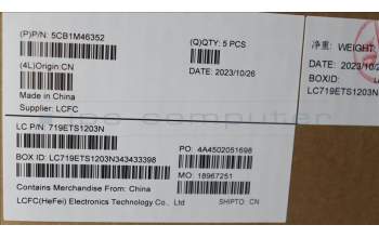 Lenovo 5CB1M46352 C-Cover with keyboard, Portuguese, Abyss Blue, Non-Fingerprint, UK