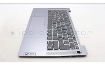 Lenovo 5CB1M46376 C-Cover with keyboard, German, Arctic Grey, Fingerprint, UK