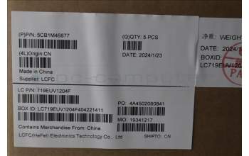 Lenovo 5CB1M46877 C-Cover with keyboard, Belgian, Arctic Grey, Backlight, UK