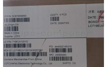 Lenovo 5CB1M46890 C-Cover with keyboard, Hungarian, Arctic Grey, Backlight, UK