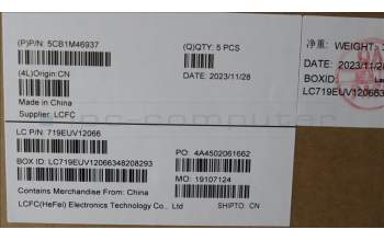 Lenovo 5CB1M46937 C-Cover with keyboard, UK English, Frost Blue, Backlight, Fingerprint, UK