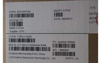 Lenovo 5CB1M47042 C-Cover with keyboard, Portuguese, Arctic Grey, Non-Backlight, Fingerprint, UK