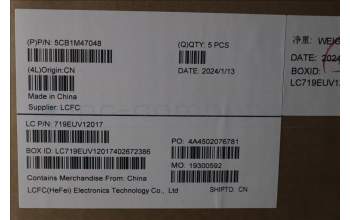 Lenovo 5CB1M47048 C-Cover with keyboard, French, Arctic Grey, Non-Backlight, Fingerprint, US