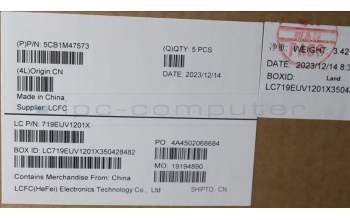 Lenovo 5CB1M47573 C-Cover with keyboard, French, Abyss Blue, Non-Backlight, US