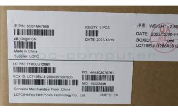 Lenovo 5CB1M47658 C-Cover with keyboard, Belgian, Arctic Grey, Non-Fingerprint, UK