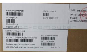 Lenovo 5CB1M47817 C-Cover with keyboard, Arabic, Arctic Grey, Fingerprint, US