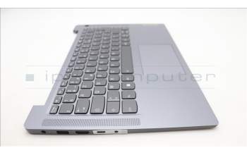 Lenovo 5CB1M47824 C-Cover with keyboard, French, Arctic Grey, Fingerprint, US