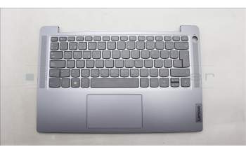 Lenovo 5CB1M47840 C-Cover with keyboard, Spanish, Arctic Grey, Fingerprint, UK