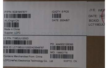 Lenovo 5CB1M47877 C-Cover with keyboard, Ukraine, Arctic Grey, Non-Fingerprint, US