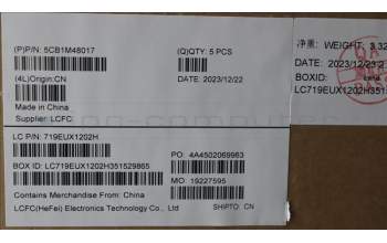 Lenovo 5CB1M48017 C-Cover with keyboard, Italian, Arctic Grey, Non-Backlight, Non-Fingerprint, UK