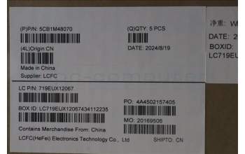 Lenovo 5CB1M48070 C-Cover with keyboard, US English Euro, Arctic Grey, Non-Backlight, Non-Fingerprint, US