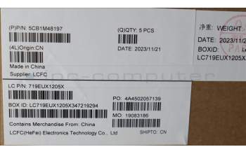 Lenovo 5CB1M48197 C-Cover with keyboard, US English Euro, Arctic Grey, Backlight, Non-Fingerprint, US