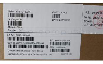 Lenovo 5CB1M48220 C-Cover with keyboard, UK English, Arctic Grey, Backlight, Non-Fingerprint, UK