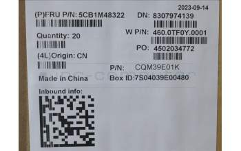 Lenovo 5CB1M48322 LCD Cover, 21KJ, AL, 2.2K, One Hand Open, Arctic Grey