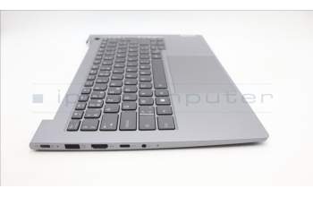 Lenovo 5CB1M48326 C-Cover with keyboard, Belgian, Arctic Grey, Backlight, UK