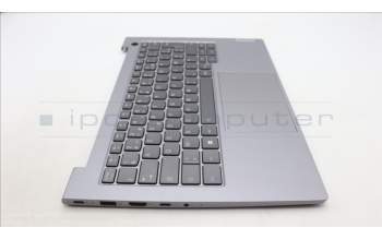 Lenovo 5CB1M48332 C-Cover with keyboard, French, Arctic Grey, Backlight, US