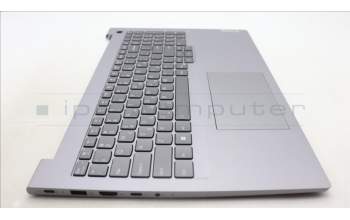 Lenovo 5CB1M48403 C-Cover with keyboard, Greek, Arctic Grey, Backlight, US