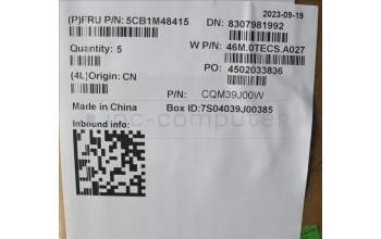 Lenovo 5CB1M48415 COVER Upper Case ASM_SPA W21KK AG BL