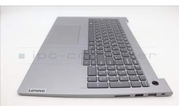 Lenovo 5CB1M48421 C-Cover with keyboard, Ukraine, Arctic Grey, Backlight, US