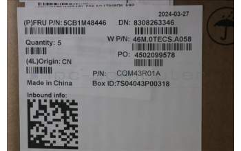 Lenovo 5CB1M48446 C-Cover with keyboard, Spanish, Arctic Grey, Non-Backlight, UK