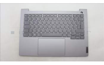Lenovo 5CB1M48469 C-Cover with keyboard, German, Arctic Grey, Backlight, UK
