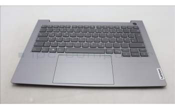 Lenovo 5CB1M48469 C-Cover with keyboard, German, Arctic Grey, Backlight, UK