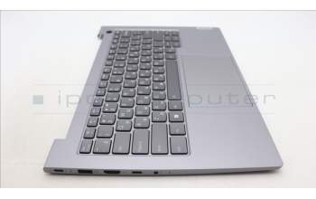 Lenovo 5CB1M48480 C-Cover with keyboard, Russian, Arctic Grey, Backlight, US