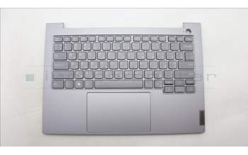 Lenovo 5CB1M48488 C-Cover with keyboard, Ukraine, Arctic Grey, Backlight, US
