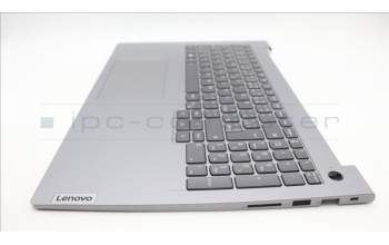 Lenovo 5CB1M48524 C-Cover with keyboard, Czech/Slovakian, Arctic Grey, Backlight, UK