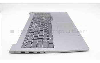 Lenovo 5CB1M48524 C-Cover with keyboard, Czech/Slovakian, Arctic Grey, Backlight, UK