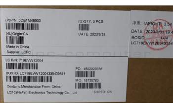 Lenovo 5CB1M48900 C-Cover with keyboard, English, Black, US