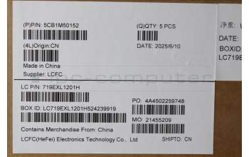 Lenovo 5CB1M50152 C-Cover with keyboard, US English Euro, Black, US