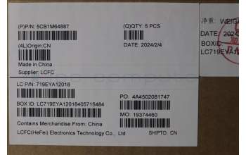 Lenovo 5CB1M64887 C-Cover with keyboard, Czech Slovakian, RGB Backlight, UK