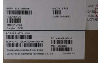 Lenovo 5CB1M64908 C-Cover with keyboard, Spanish, RGB Backlight, UK