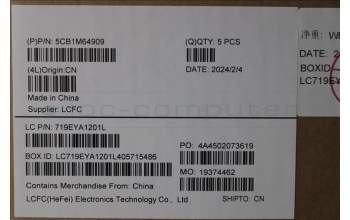 Lenovo 5CB1M64909 C-Cover with keyboard, Switzerland, RGB Backlight, UK