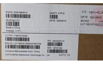 Lenovo 5CB1M64915 COVER Upper Case ASM_USA ENG L83EF STGY