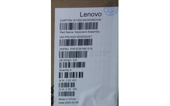 Lenovo 5CB1N61318 C-Cover with keyboard, Slovenian, Luna Grey, w/Storm Grey Keycaps, UK