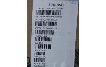 Lenovo 5CB1N61319 COVER Upper Case ASM_SWS H83DR LG STO GY