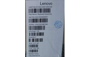 Lenovo 5CB1N61345 C-Cover with keyboard, Belgian, Luna Grey, w/Grey Keycaps, UK