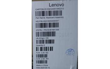 Lenovo 5CB1N61358 C-Cover with keyboard, Italian, Cosmic Blue, w/Storm Grey Keycaps, UK