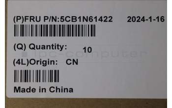 Lenovo 5CB1N61422 Hinge Cover w/Antenna C 83FD Black