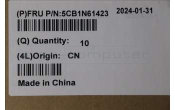 Lenovo 5CB1N61423 Hinge Cover w/Antenna C 83FD White